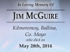 James McGuire Bookmark Front, Couresy of the McGuire Family