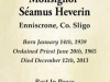 Seamus Heverin Bookmark Front. Courtesy of Heverin Family