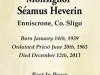 Seamus Heverin Bookmark Front. Courtesy of Heverin Family